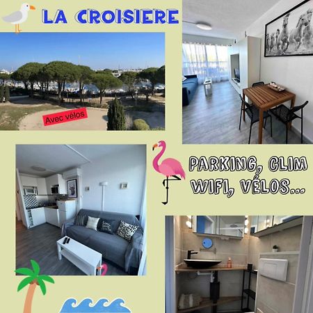 Studio Vue Port, Parking Prive, Terrasse, Clim Le Grau-du-Roi Eksteriør billede